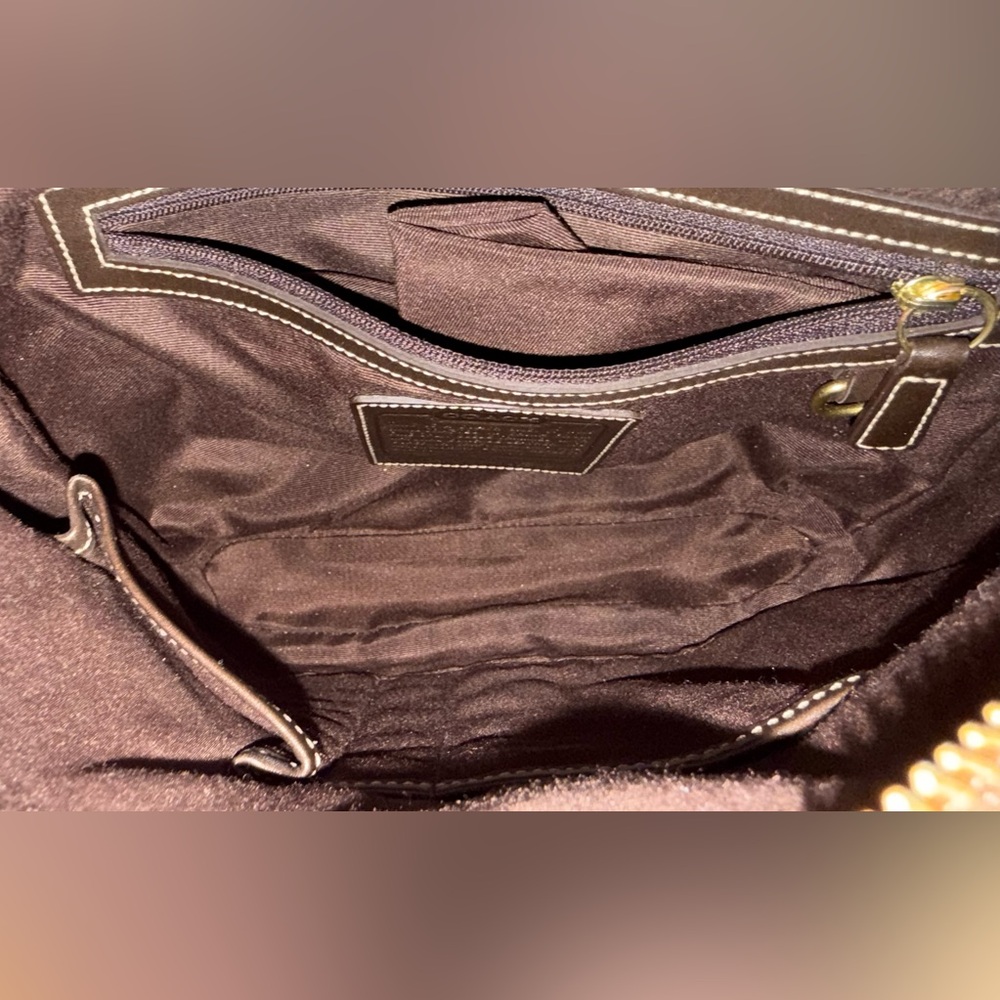 Vintage Coach Limited Edition Fringed Suede Shoulder Convertible Strap Bag 9330 - Picture 9 of 11